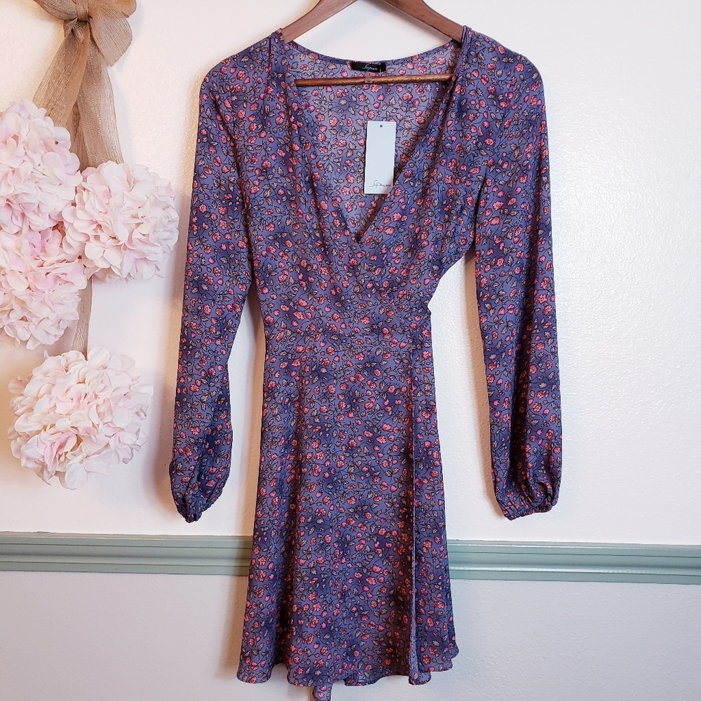 Soprano Women's Career Floral Wrap Dress S
